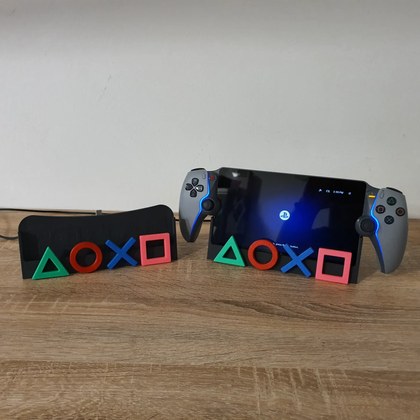 Stand PlayStation Portal + manette PS5 — symboles PlayStation — Modu Gear